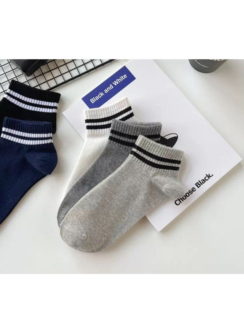 TRENDORA Cotton Blend Ankle Socks, Mixed Colors, Regular Size, 5 Pairs With 1 Gift, Casual Wear, Machine Washable - Image 4